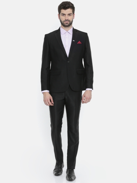 

Parx Men Black Solid Urban Fit Single-Breasted Formal Suit