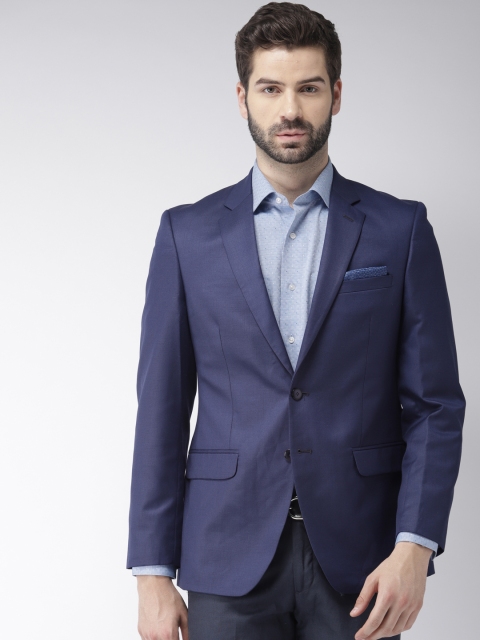 

Raymond Men Blue Contemporary Fit Solid Single-Breasted Formal Blazer