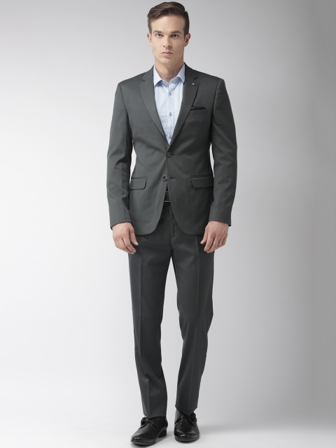 

Raymond Men Grey Textured Slim Fit Single-Breasted Formal Suit
