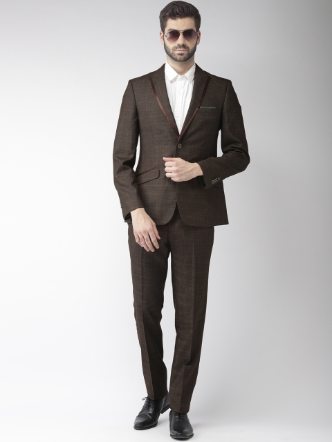 

Raymond Men Brown Checked Slim Fit Single-Breasted Formal Suit