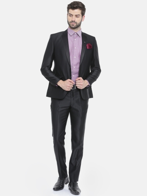 

Parx Men Black Solid Urban Fit Single-Breasted Formal Suit