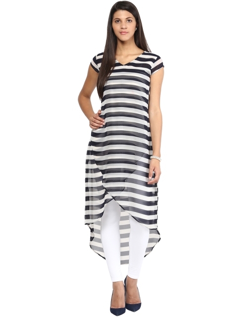 

MBE Black & White Striped Kurta
