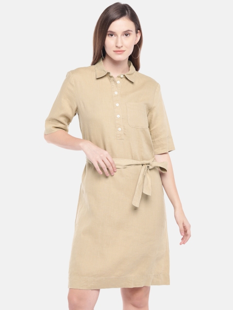

United Colors of Benetton Women Beige Fit and Flare Dress