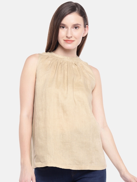 

United Colors of Benetton Women Beige Solid Top