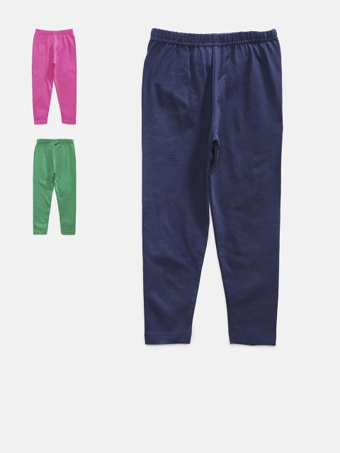 

RAINE AND JAINE Girls Pack of 3 Ankle-Length Leggings, Fuchsia