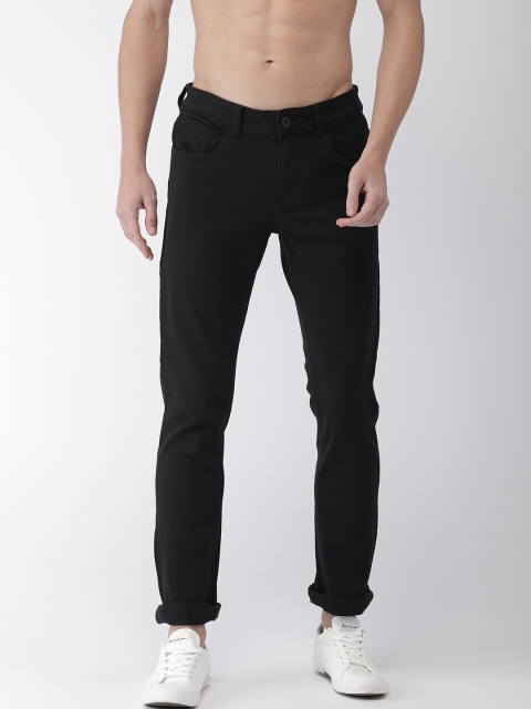 

Flying Machine Men Black Michael Slim Tapered Fit Mid-Rise Clean Look Stretchable Jeans