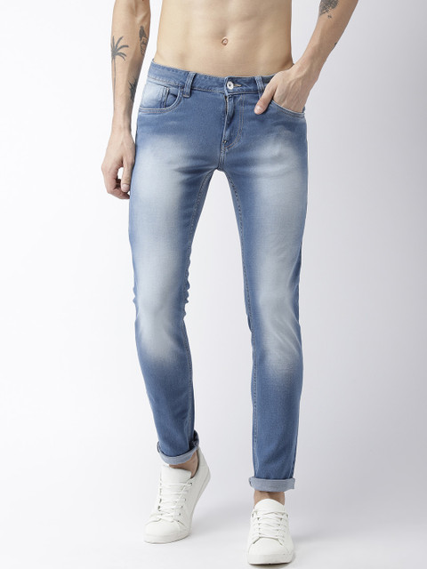 

Flying Machine Men Blue Michael Slim Tapered Fit Mid-Rise Clean Look Stretchable Jeans