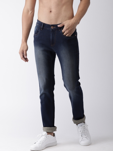 

Flying Machine Men Blue Michael Slim Tapered Fit Mid-Rise Clean Look Stretchable Jeans