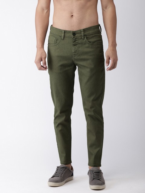 

Flying Machine Men Olive Green MJ Mankle Skinny Fit Mid-Rise Clean Look Stretchable Jeans