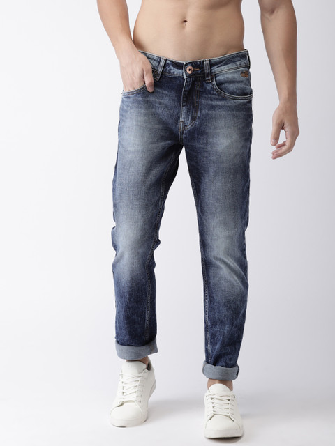 

Flying Machine Men Blue Michael Slim Tapered Fit Mid-Rise Clean Look Stretchable Jeans