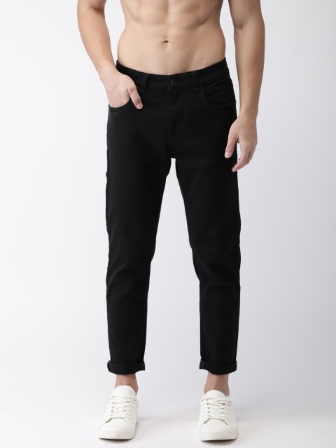 

Flying Machine Men Black MJ Mankle Tapered Crop Fit Mid-Rise Clean Look Stretchable Jeans