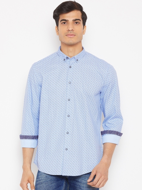 

Blackberrys Men Blue Slim Fit Printed Casual Shirt