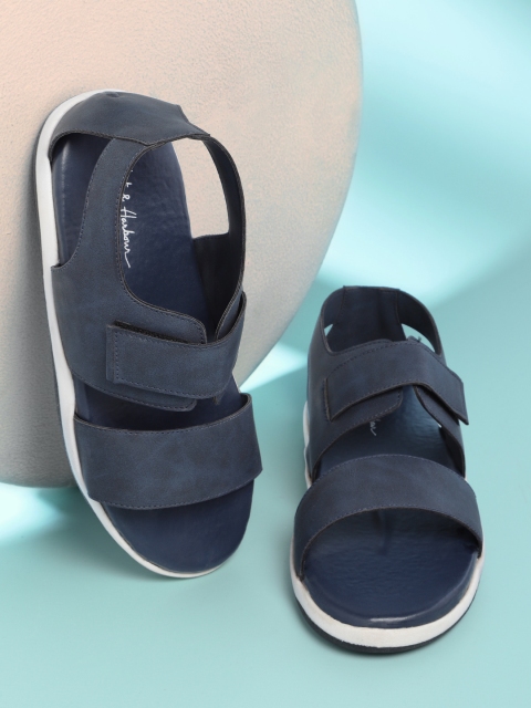 

Mast & Harbour Men Navy Blue Comfort Sandals