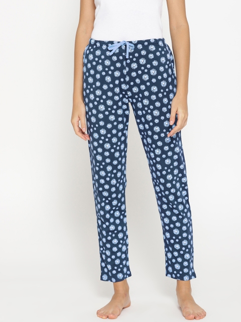 

Kanvin Women Blue Floral Printed Lounge Pants