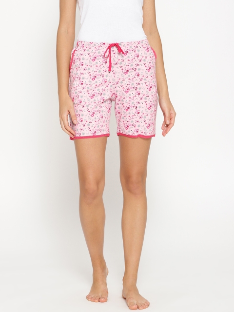 

Kanvin Women Pink & Green Printed Lounge Shorts MJKSS193G