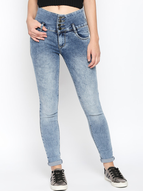 

PURPLE WATER Women Blue Slim Fit High-Rise Clean Look Stretchable Jeans