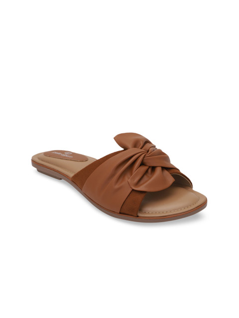 

pelle albero Women Brown Solid Open Toe Flats