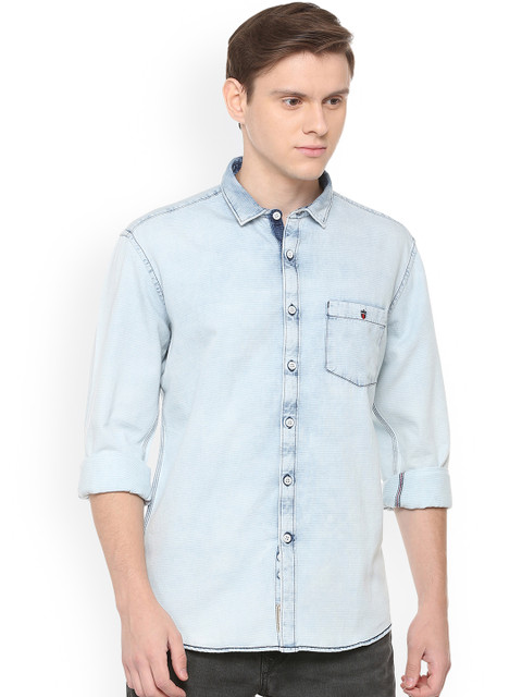 

Louis Philippe Jeans Men Blue Slim Fit Faded Casual Shirt