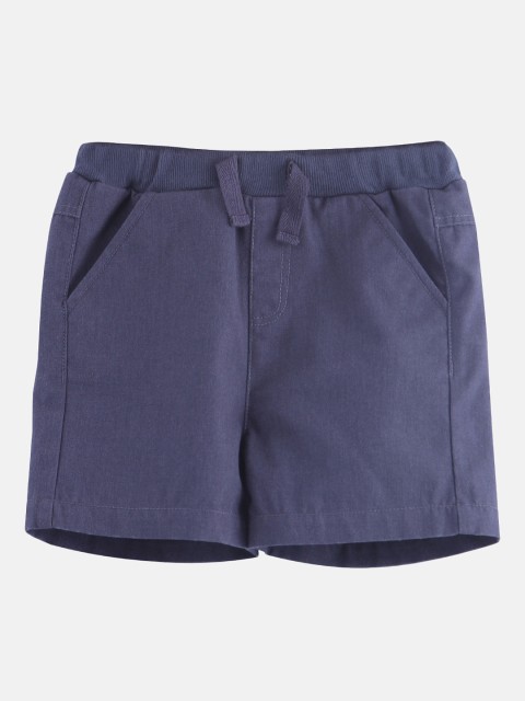 

Beebay Boys Navy Blue Solid Regular Fit Regular Shorts
