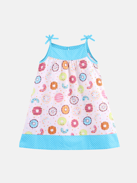 

Beebay Girls Blue Printed A-Line Dress