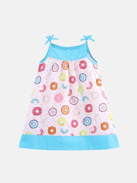 

Beebay Girls Pink Printed A-Line Dress