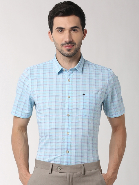 

Peter England Casuals Men Blue Slim Fit Checked Formal Shirt
