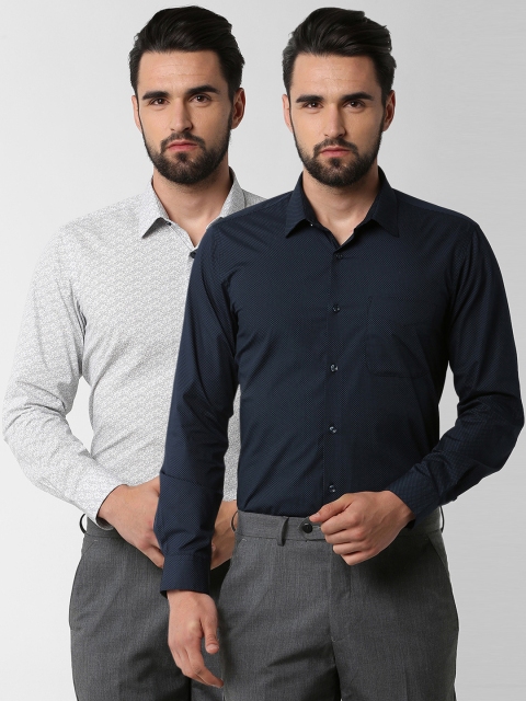 

Peter England Men Pack of 2 Regular Fit Printed Formal Shirt, Multi