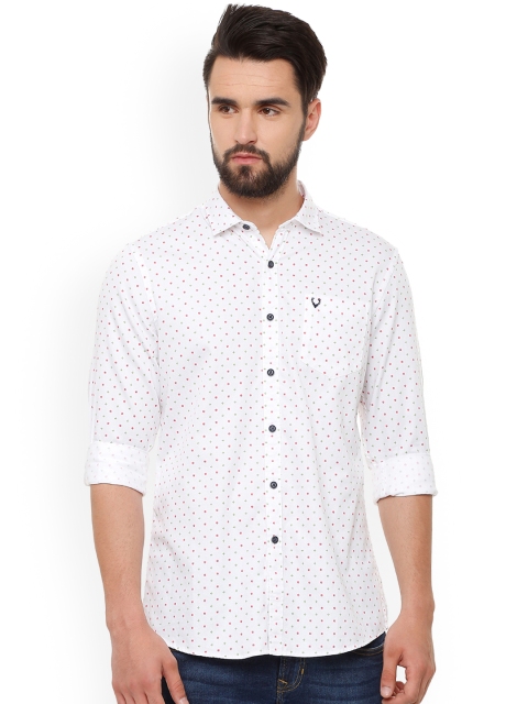 

Solly Jeans Co. Men White Regular Fit Printed Casual Shirt