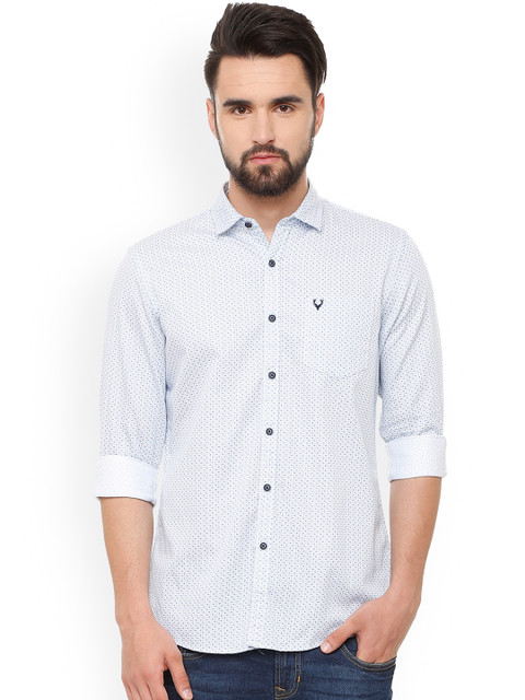 

Solly Jeans Co. Men White Regular Fit Printed Casual Shirt