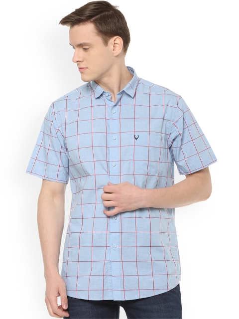 

Allen Solly Men Blue Regular Fit Checked Casual Shirt