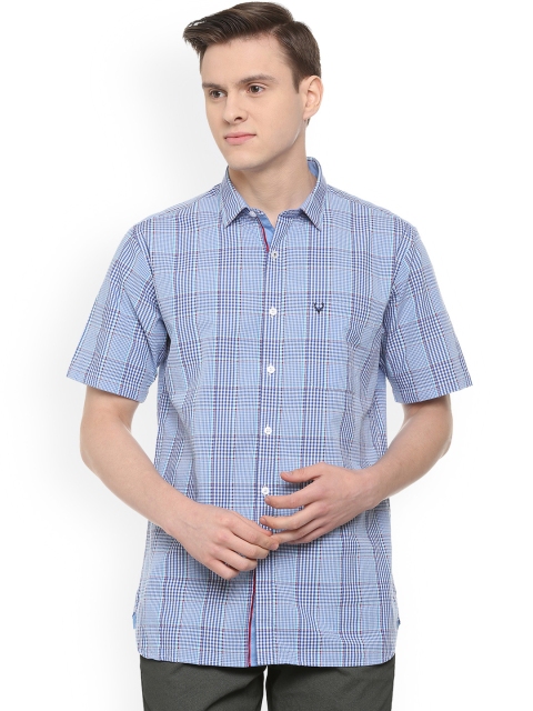 

Allen Solly Men Blue Slim Fit Checked Casual Shirt