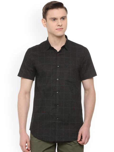 

Allen Solly Men Black Slim Fit Printed Casual Shirt