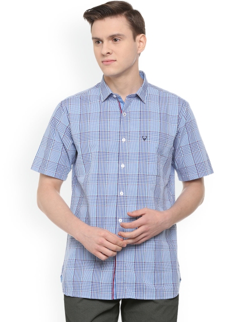 

Allen Solly Men Blue Slim Fit Checked Casual Shirt