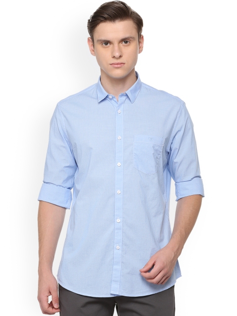 

Van Heusen Sport Men Blue Slim Fit Self Design Casual Shirt