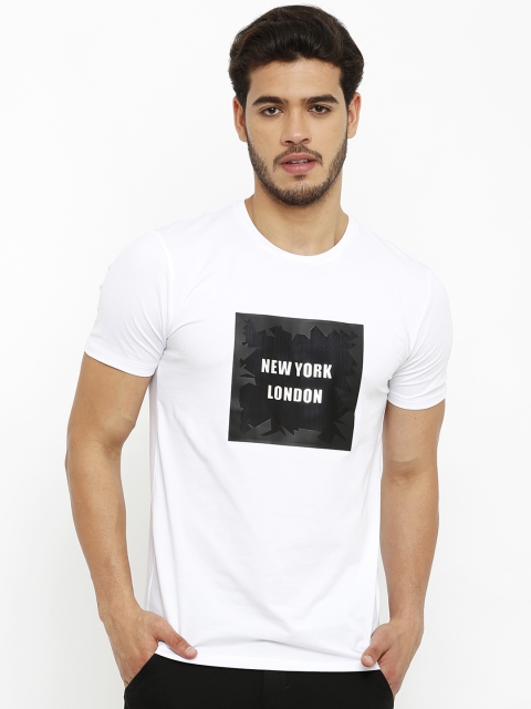 

Rex Straut Jeans Men White Printed Round Neck T-shirt