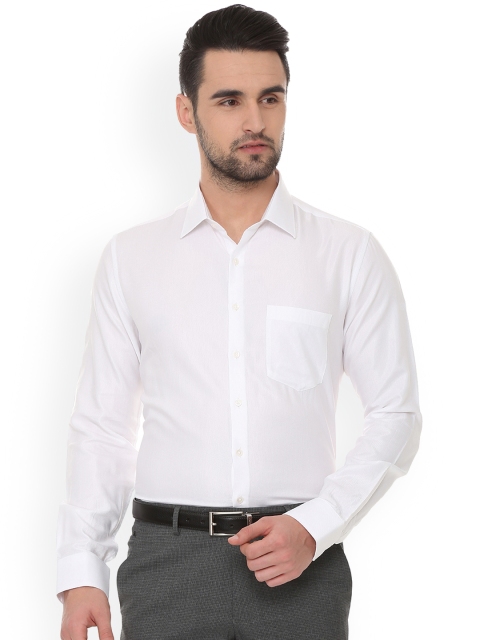 

Van Heusen Men White Slim Fit Self Design Formal Shirt
