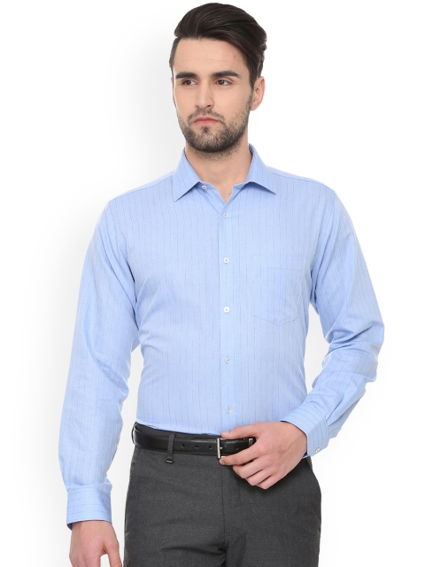 

Van Heusen Men Blue Regular Fit Striped Formal Shirt