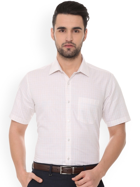 

Van Heusen Men Pink Regular Fit Checked Formal Shirt