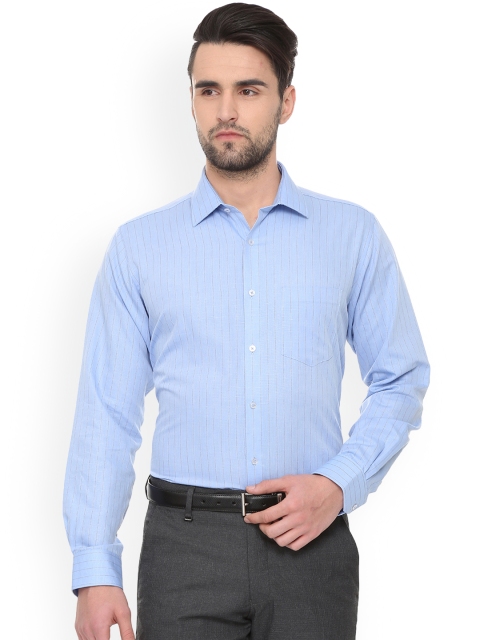 

Van Heusen Men Blue & Red Regular Fit Striped Formal Shirt