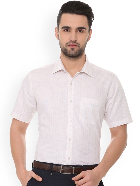 

Van Heusen Men Pink Regular Fit Checked Formal Shirt