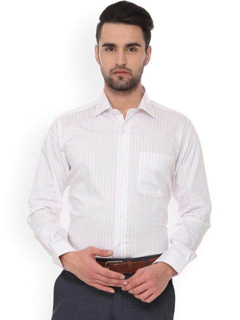 

Van Heusen Men White Regular Fit Striped Formal Shirt