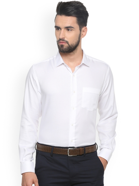 

Van Heusen Men White Regular Fit Self Design Formal Shirt