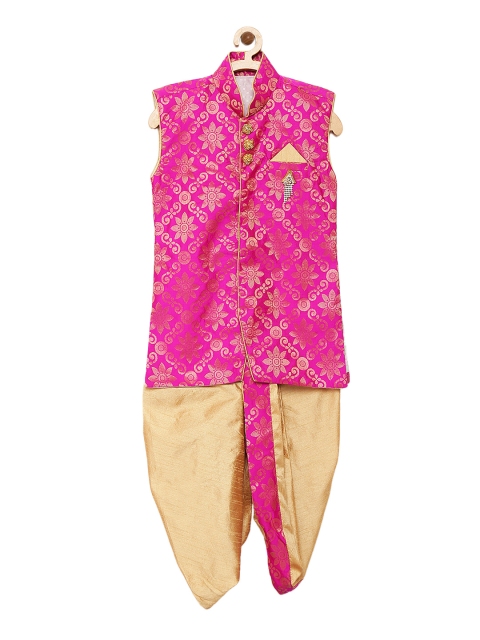 

Kidling Boys Pink Sherwani with Dhoti