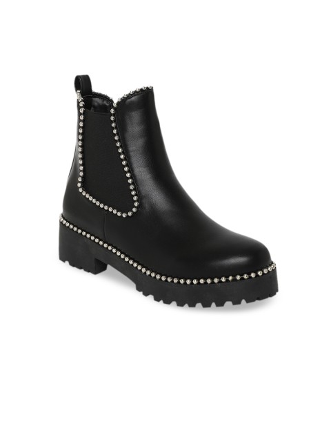 

ESTATOS Women Black Flat Boots