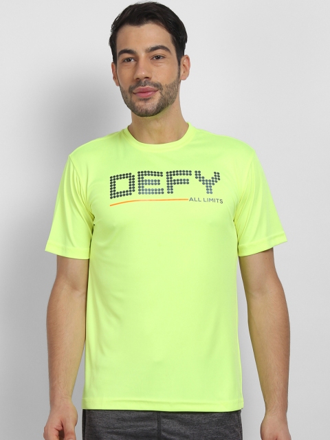 

OFF LIMITS Men Fluorescent Green Printed Round Neck T-shirt