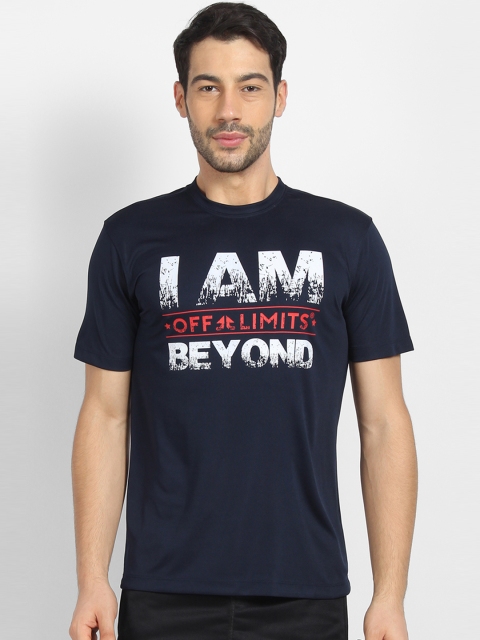 

OFF LIMITS Men Navy Blue Printed Round Neck T-shirt