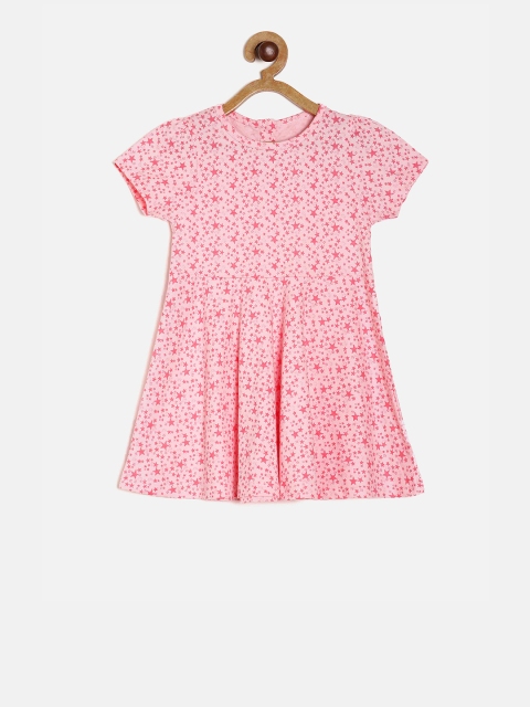 

MINI KLUB Girls Pink Printed A-Line Dress