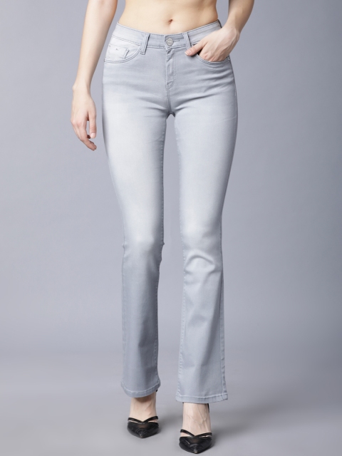 

Tokyo Talkies Women Grey Bootcut Mid-Rise Clean Look Stretchable Jeans