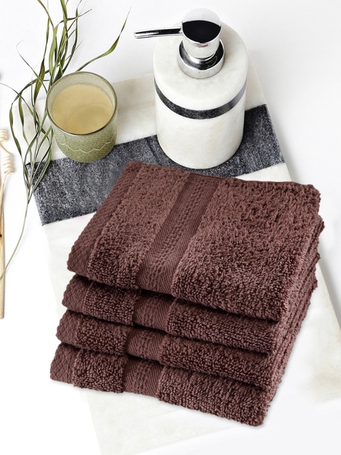 

BIANCA Set of 4 Brown 500 GSM Cotton Face Towels