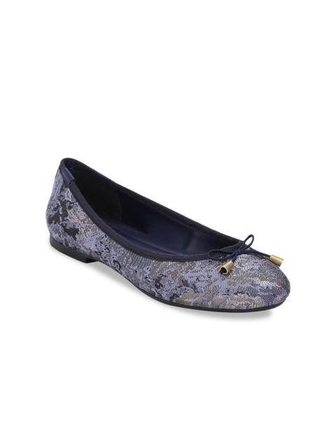 

Mode by Red Tape Women Blue Woven Design Ballerinas